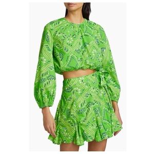 Rhode Paisley Cotton Crop Top